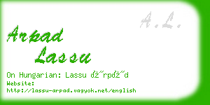 arpad lassu business card